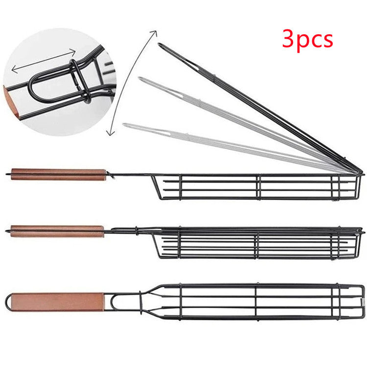 BBQ Grill Mesh Stainless Steel Basket