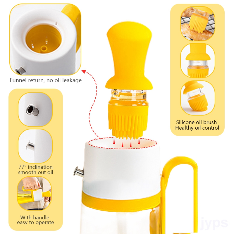 2-in-1 Oil Dispenser With Silicon Brush