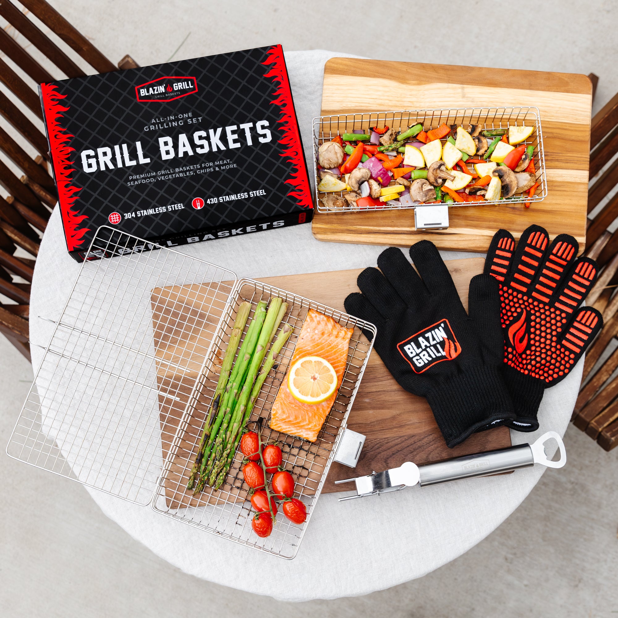 Blazin' Grill Baskets Set