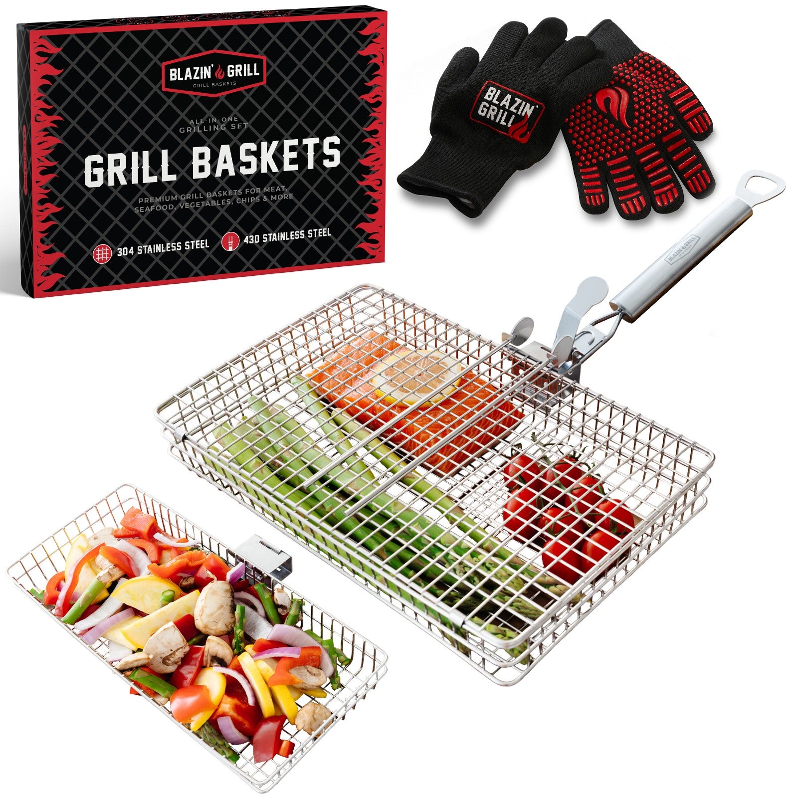 Blazin' Grill Baskets Set