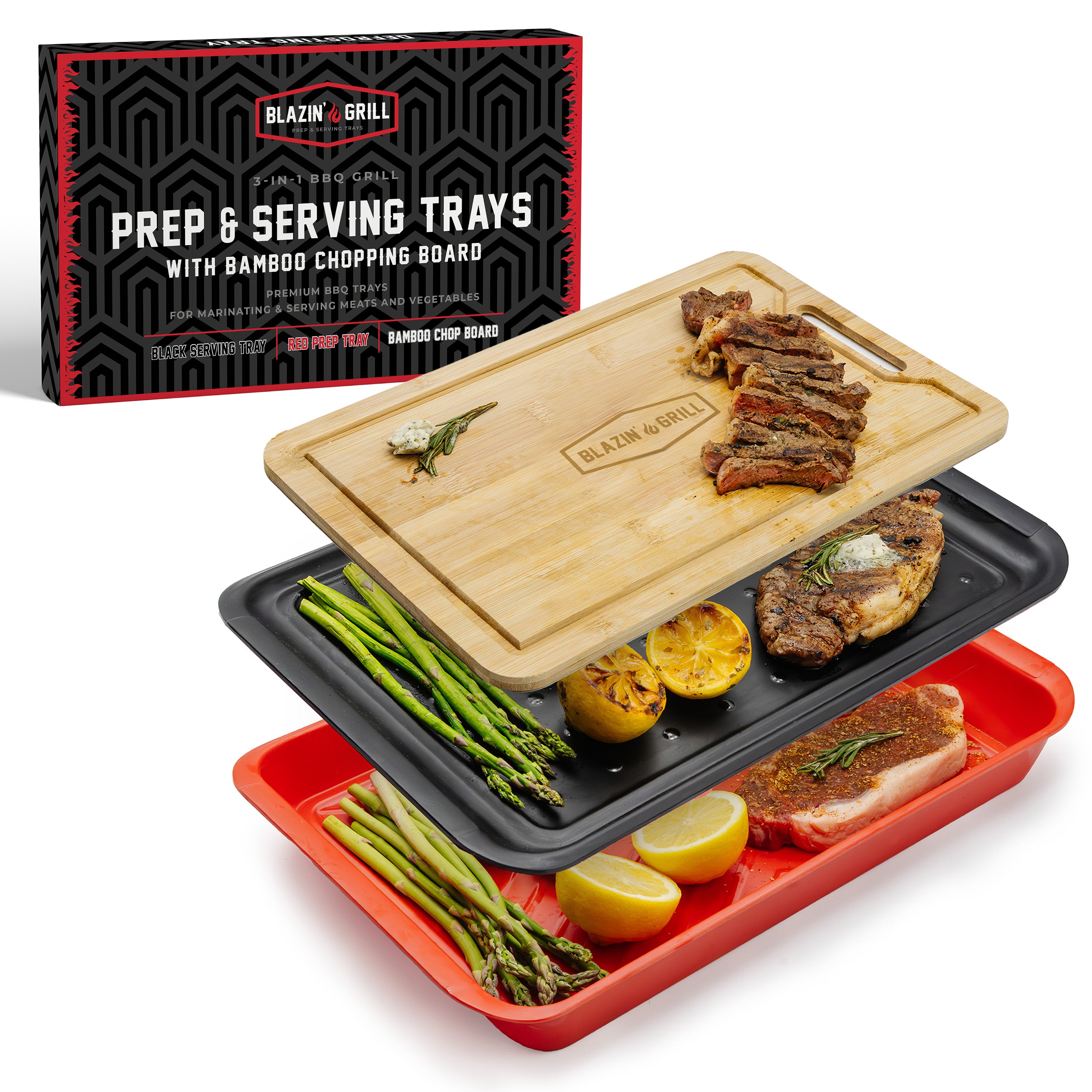Bamboo Prep & Serving Trays