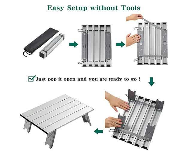 Mini Outdoor Picnic Camping BBQ Table
